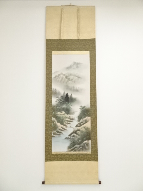 JAPANESE HANGING SCROLL / HAND PAINTED / LANDSCAPE